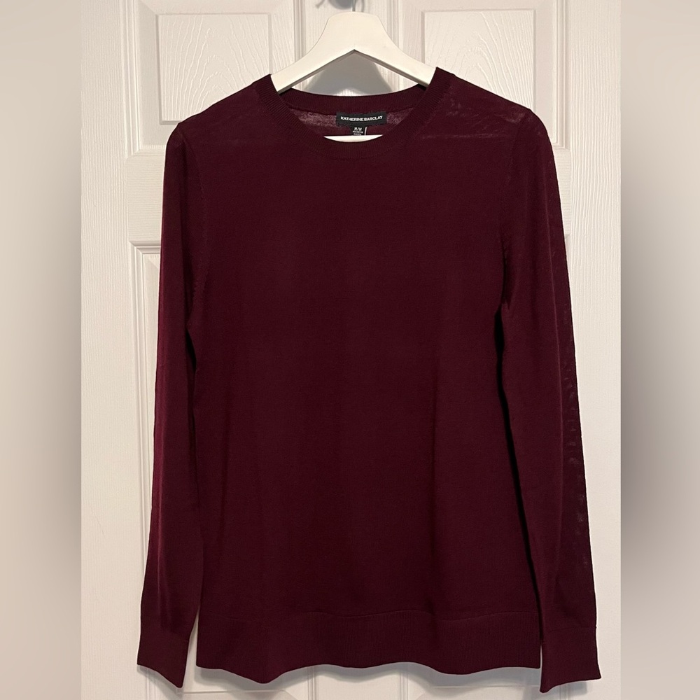 Kathrine Barclay,Women’s Merino Extra fine Merino wool  crewneck sweater, size M